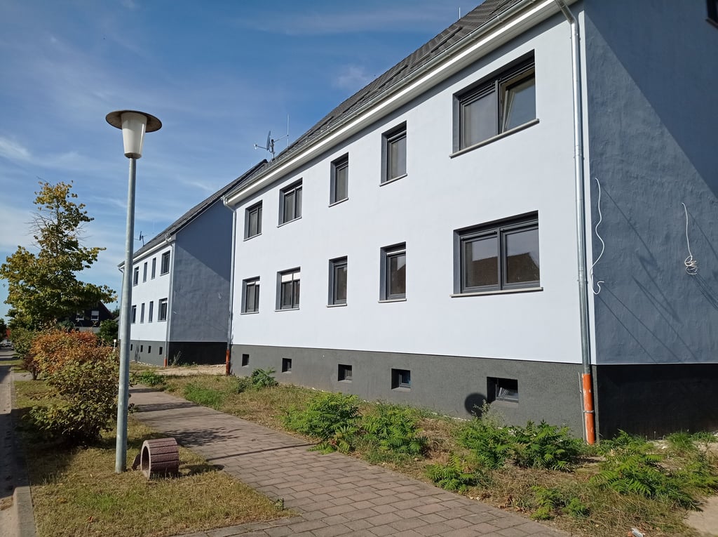 Die beiden Blöcke in der Heidestraße 18 und 20 werden zurzeit saniert.
