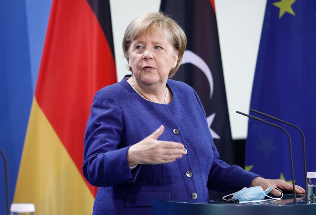 Wird wohl ihre letzte große offizielle Rede in Halle halten: Bundeskanzlerin Angela Merkel (CDU)
