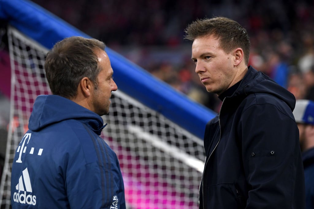 Julian Nagelsmann (r) folgte Hansi Flick beim FC Bayern München als Trainer.