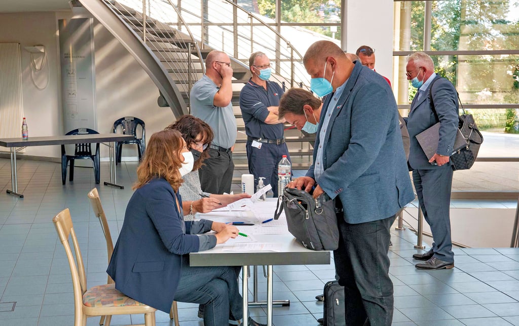 Bei der Septembersitzung des Stadtrats war der Zutritt an einen Impfnachweis oder einen negativen Corona-Test geknüpft.