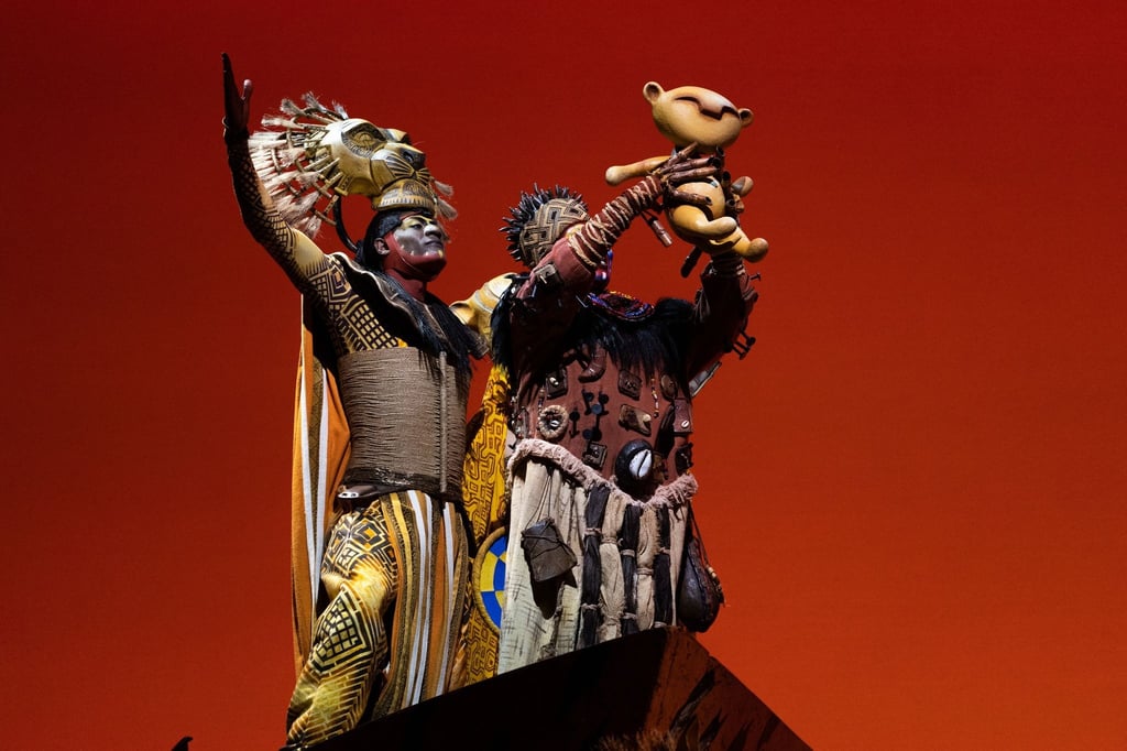 Schauspieler bei einer Aufführung des Musicals „König der Löwen“ im September in Madrid.