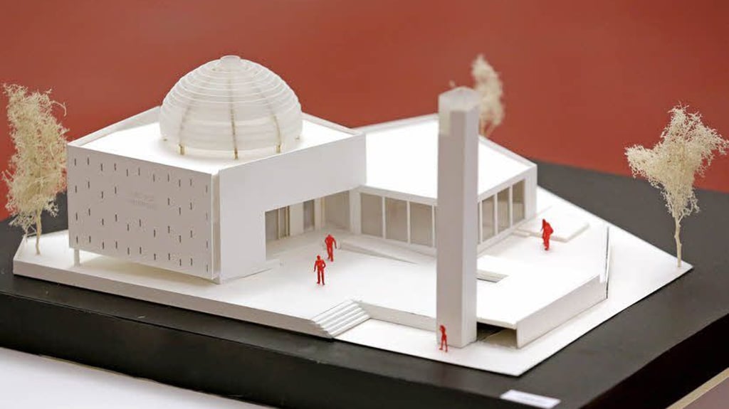 Mit Kuppel und Minarett - Modell der künftigen Leipziger Moschee