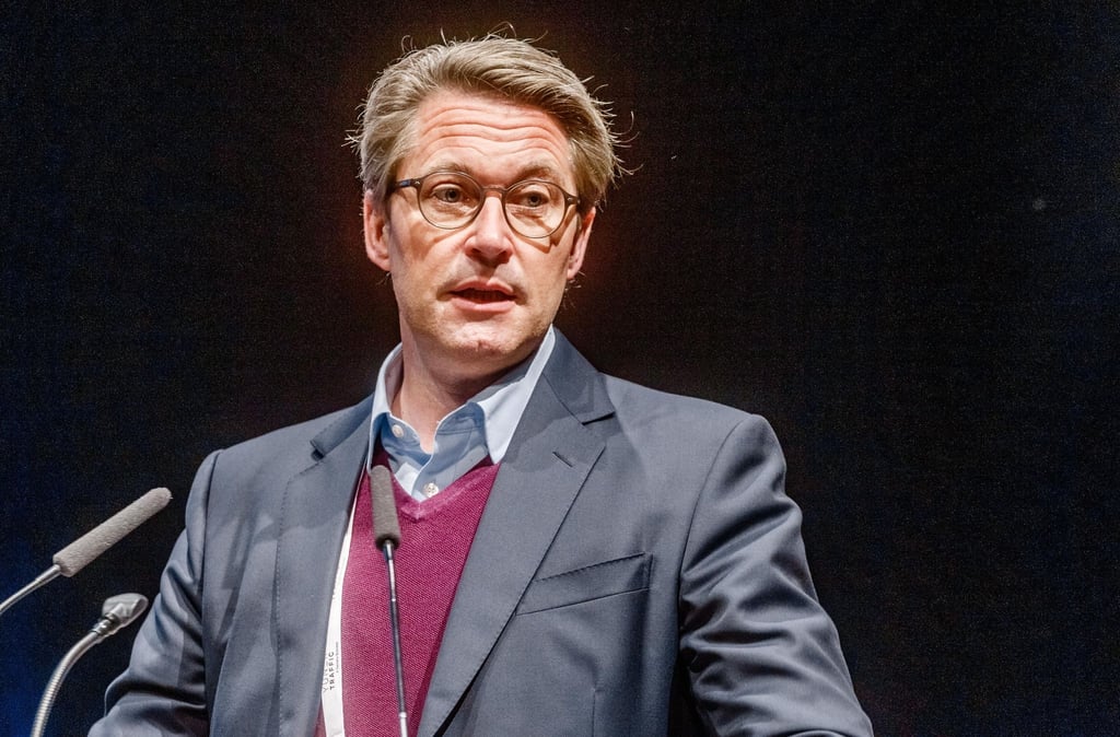 Bundesverkehrsminister Andreas Scheuer auf dem ITS-Weltkongress für Mobilität und Logitik in Hambureg.