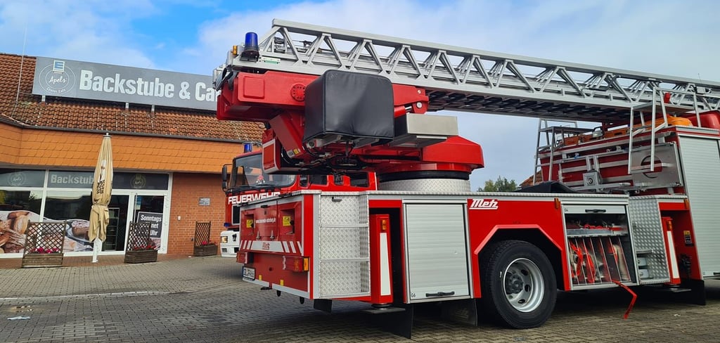 Der Edeka-Markt Osterburg war bereits evakuiert, als die Feuerwehr am Sonnabend ankam.