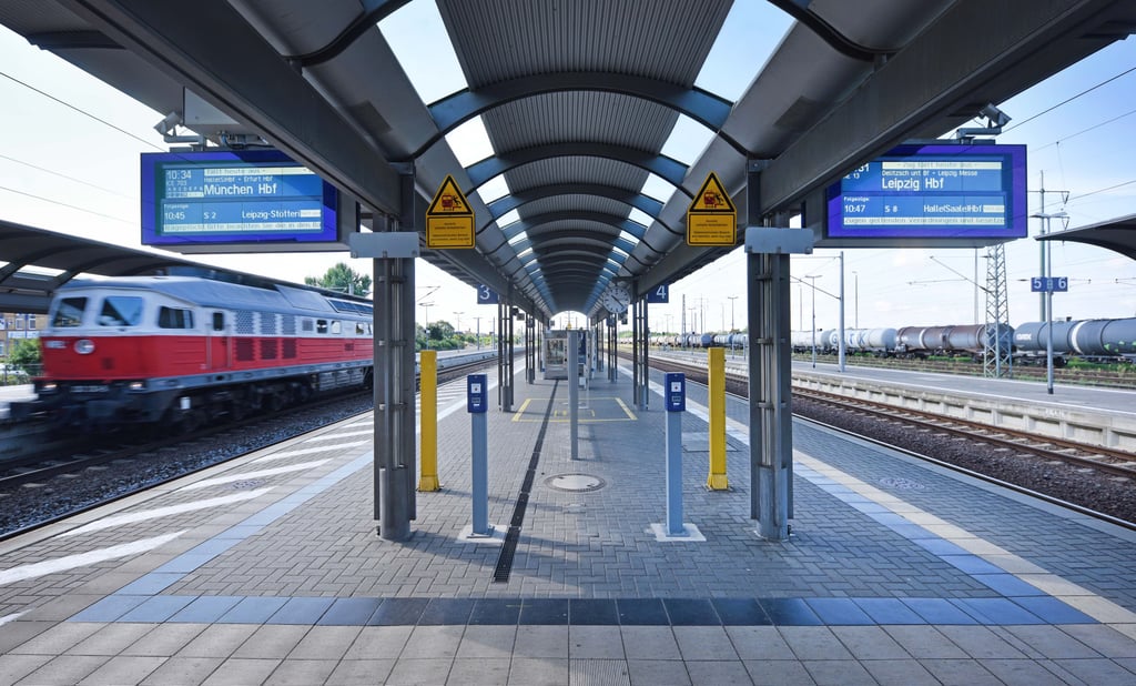 Der Bahnhof in Bitterfeld.