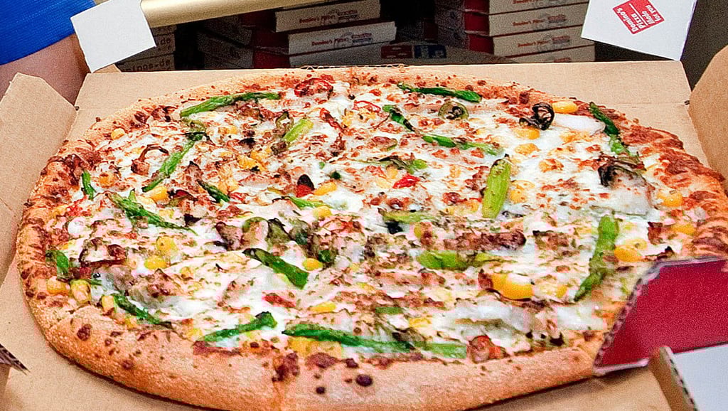 Pizza frisch geliefert, in Haldensleben ist die Auswahl da nicht sehr groß.
