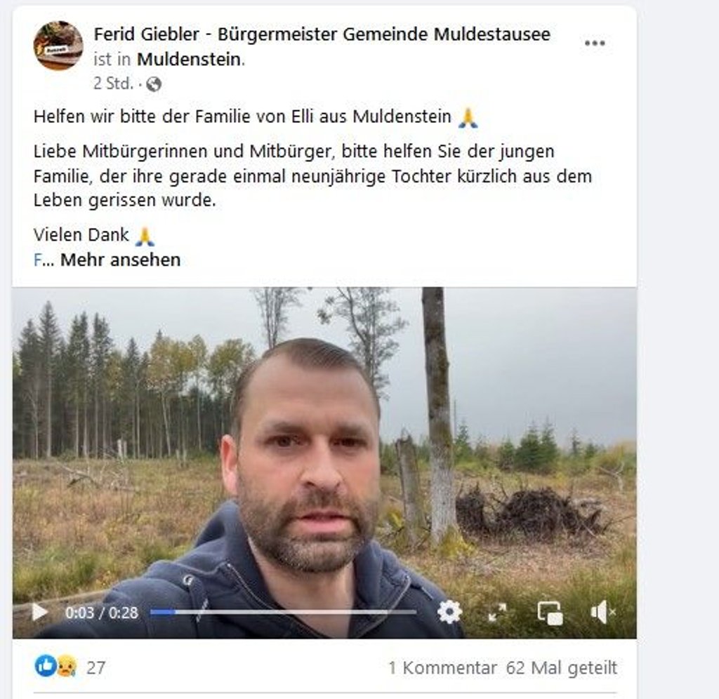 Das Video von Ferid Giebler auf seiner Facebookseite.