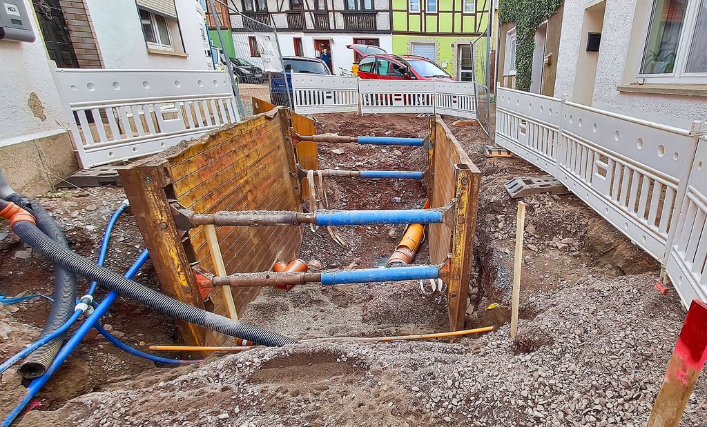 Seit Januar ist die Bogenstraße in Kelbra eine Baustelle.