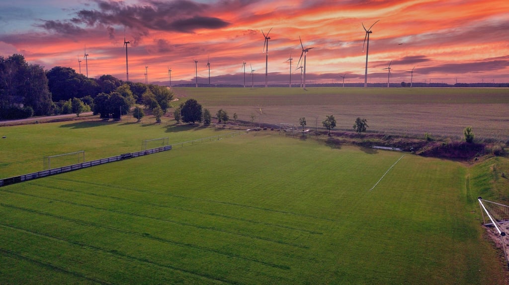 Blick auf den Windpark bei Krevese. Die Gesellschafterin des Parkes stellt der Einheitsgemeinde jährlich 35000 Euro für gemeinnützige Zwecke zur Verfügung.