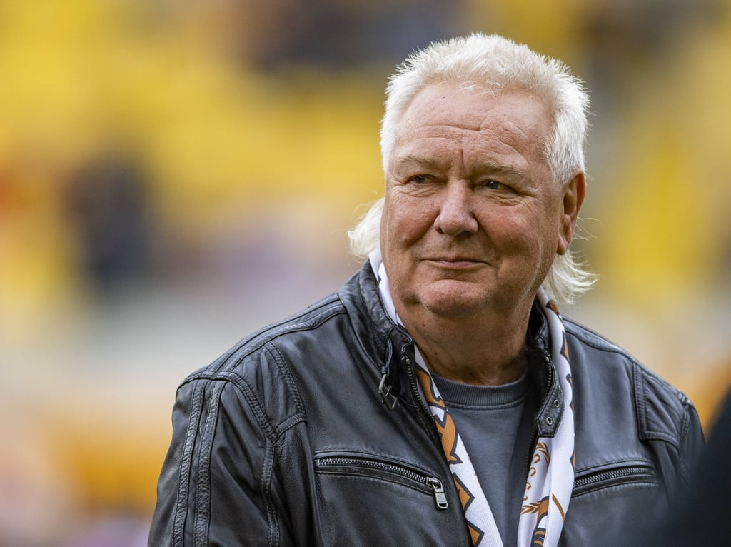 Gerd Kische 2018 im Stadion von Dynamo Dresden.