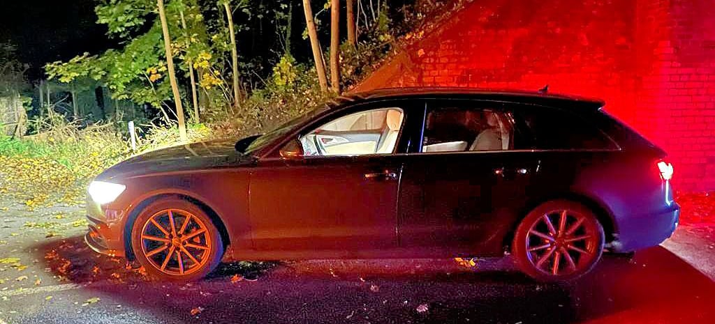 Der gestohlene Audi wurde bei einer Polizeikontrolle entdeckt.