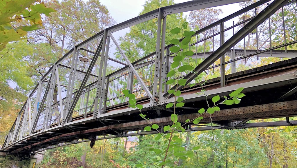 Wird ab Montag gesperrt: die Vossbrücke, eine Fußgängerbrücke über die Bode.