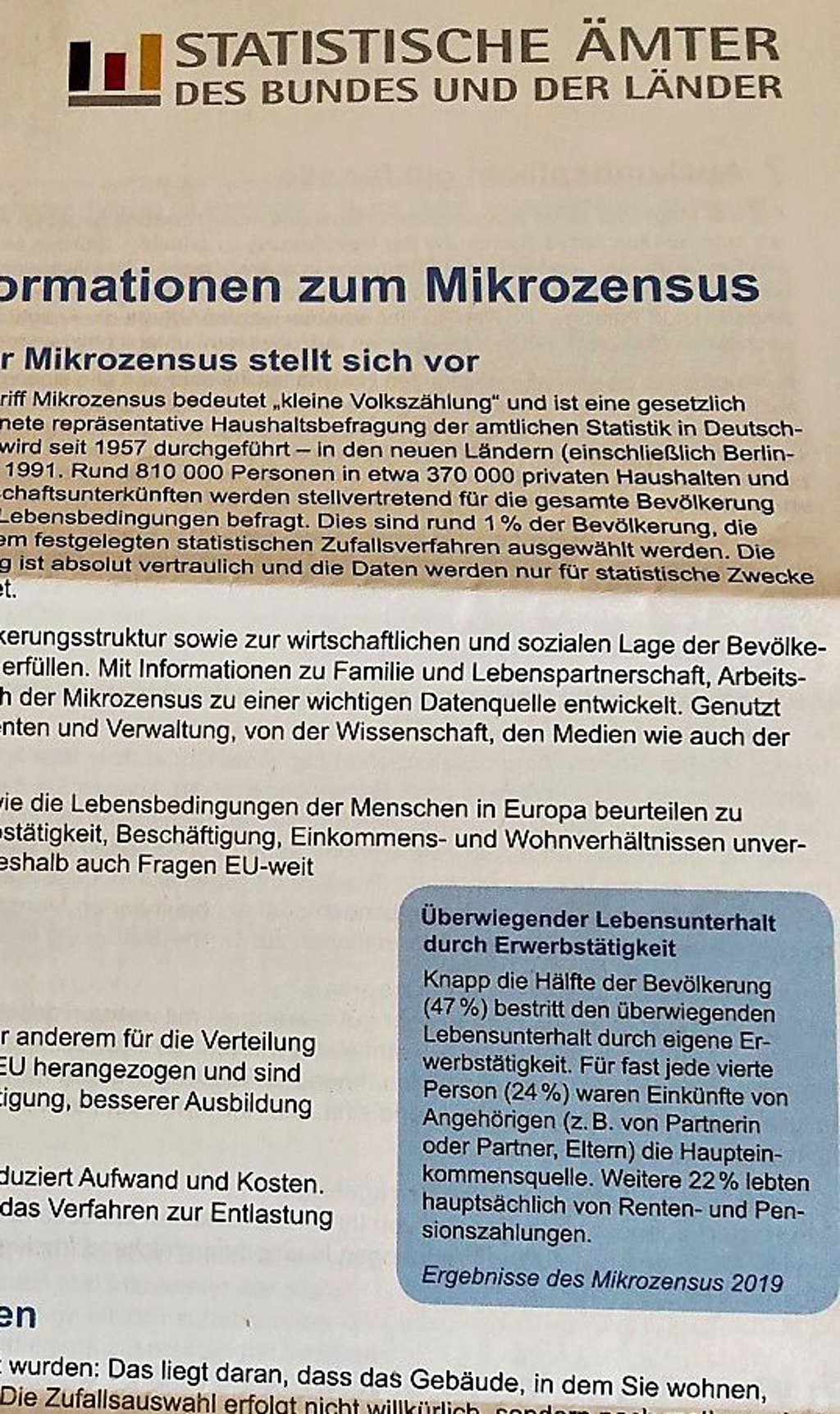 Auch aktuell sind im Landkreis bereits Interviewer unterwegs.