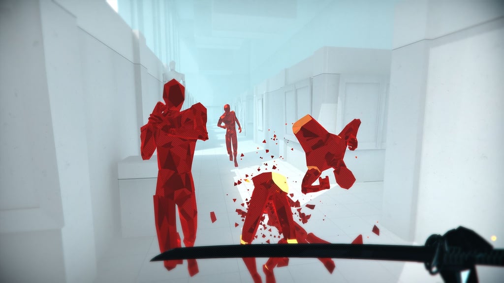 Jeder Schritt will bedacht sein - sonst ist eine Runde „Superhot“ sehr schnell vorbei.