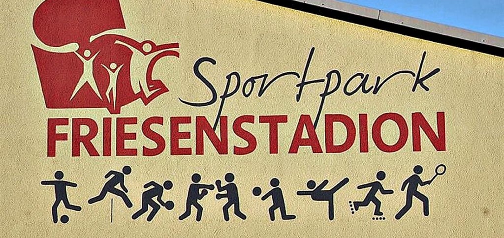 Das Logo des Friesenstadions