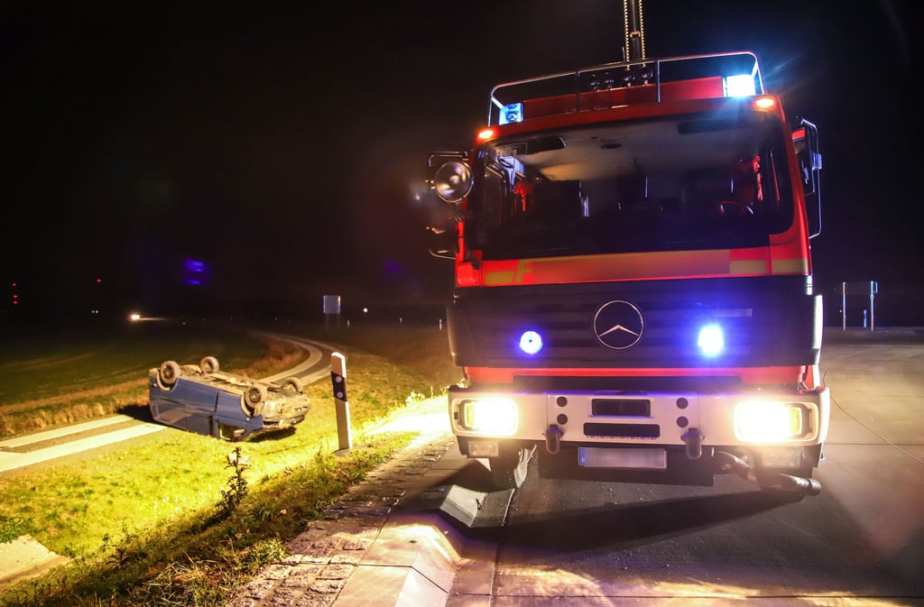 Die Feuerwehr sicherte die Unfallstelle