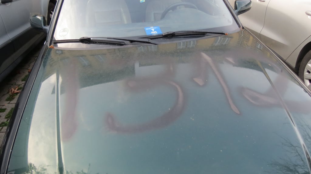 Der besprühte Audi