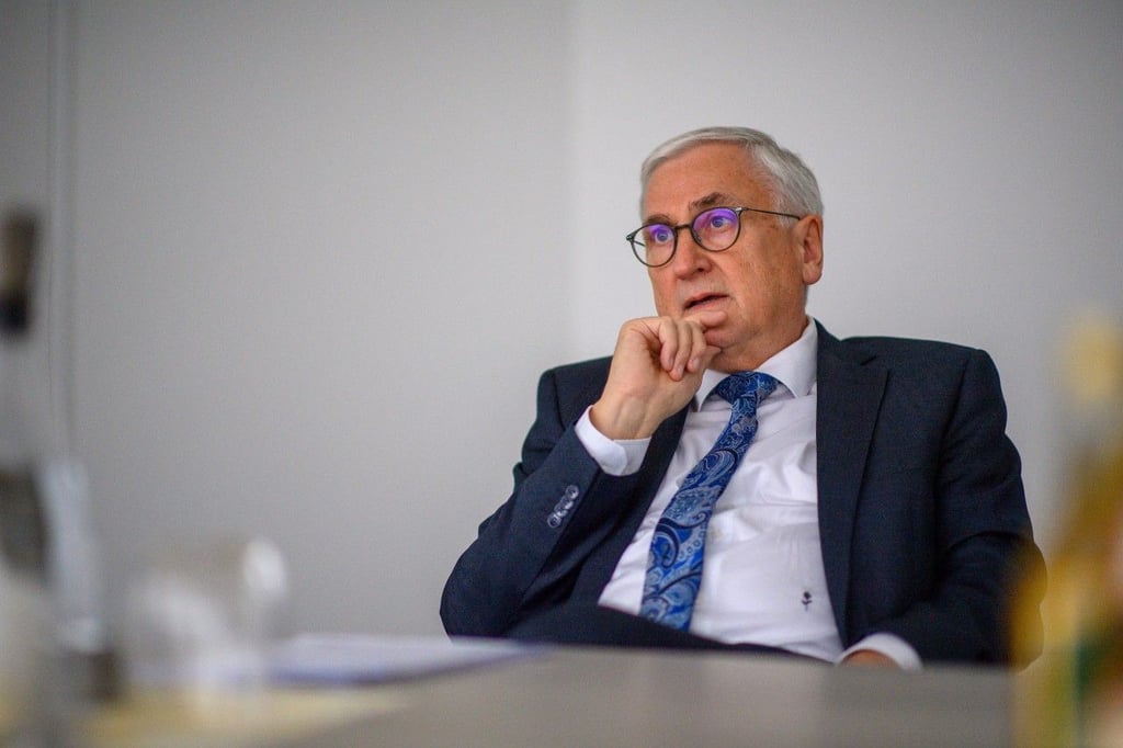 Michael Richter (CDU), Finanzminister des Landes Sachsen-Anhalt, im Gespräch mit der Deutschen Presse-Agentur.