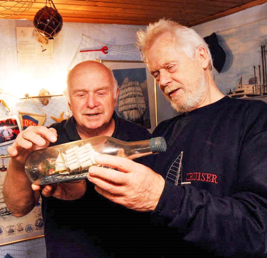 Seeleute unter sich: Detlef Traue (l.) und Eberhard Rogner.
