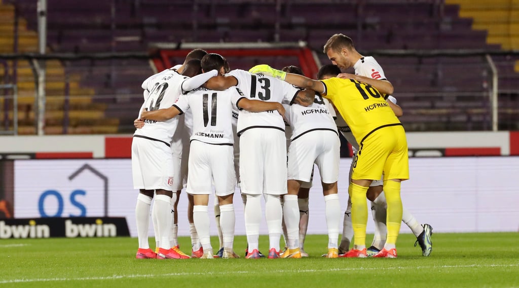 Der Hallesche FC schwört sich auf den nächsten Sieg in der 3 .Liga ein.