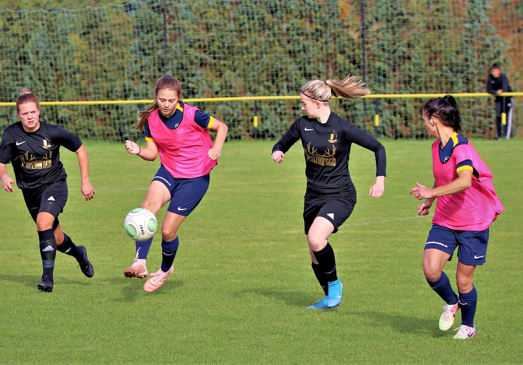 Die Generalprobe vor dem Spiel gegen Magdeburg ging schief. Hergisdorf (rot) unterlag im Landesliga-Duell gegen Wernigerode mit 1:4 Toren.