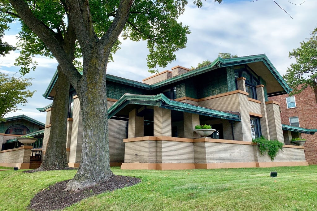 Dana Thomas House in Springfield: Frank Lloyd Wright gestaltete hier das Haus einer Society Lady neu.