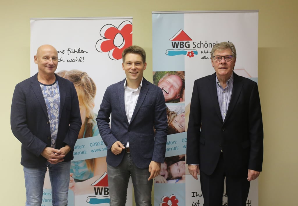 WBG Schönebeck, Karl-Ulrich Voigt (von links), Matthias Goldschmidt und Axel Lueg.