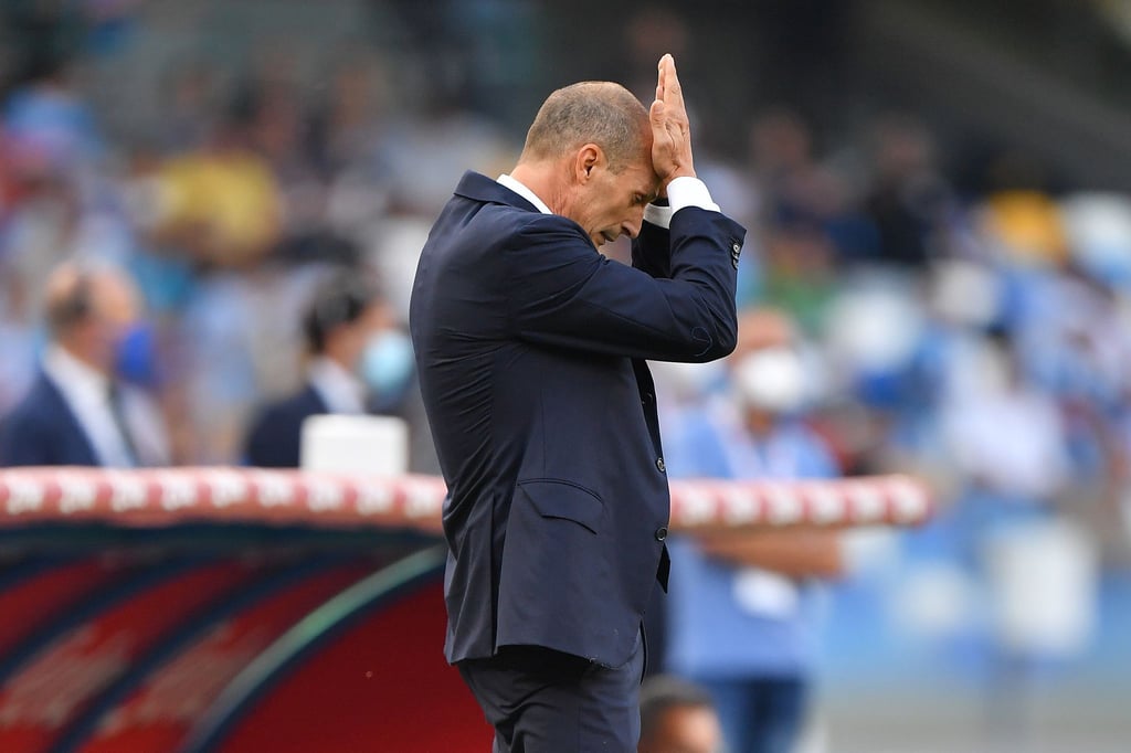 Juve-Cheftrainer Massimiliano Allegri muss die Niederlage seines Teams verkraften.