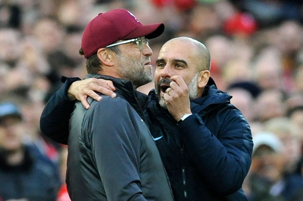 Spricht mit großer Hochachtung von Jürgen Klopp: Pep Guardiola (r).