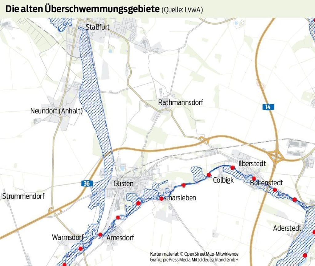Die alten Überschwemmungsgebiete gelten bis heute.