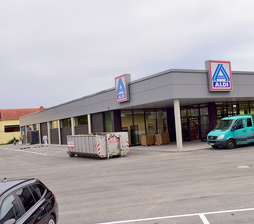 Die Aldi in der Halleschen Straße steht kurz vor der Eröffnung.