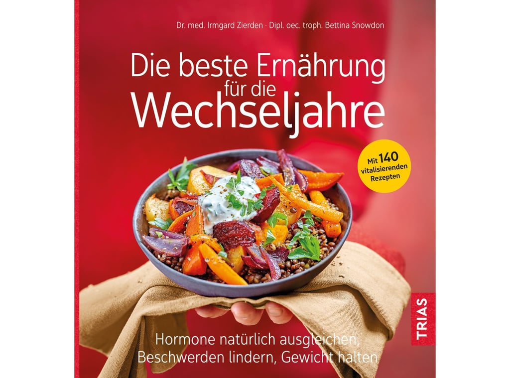 Irmgard Zierden, Bettina Snowdon: „Die beste Ernährung für die Wechseljahre“, Trias-Verlag, 200 Seiten, 19,99 Euro, ISBN: 978-3432112022.