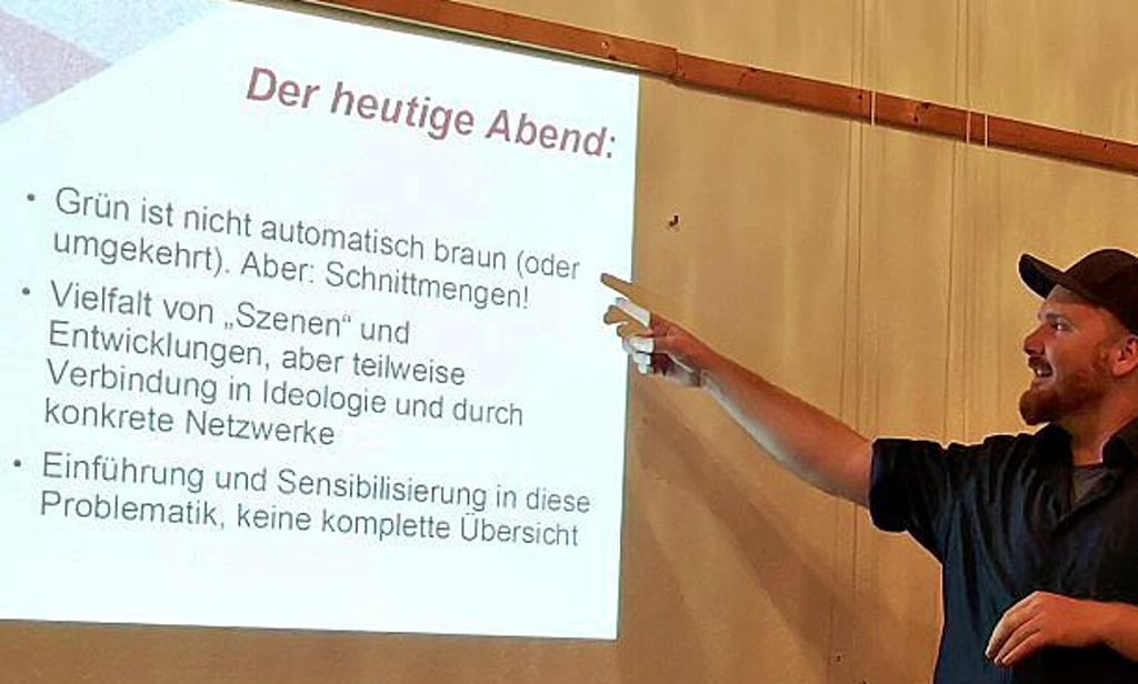 Jonas Duhme erklärte grün-braune Überschneidungen.