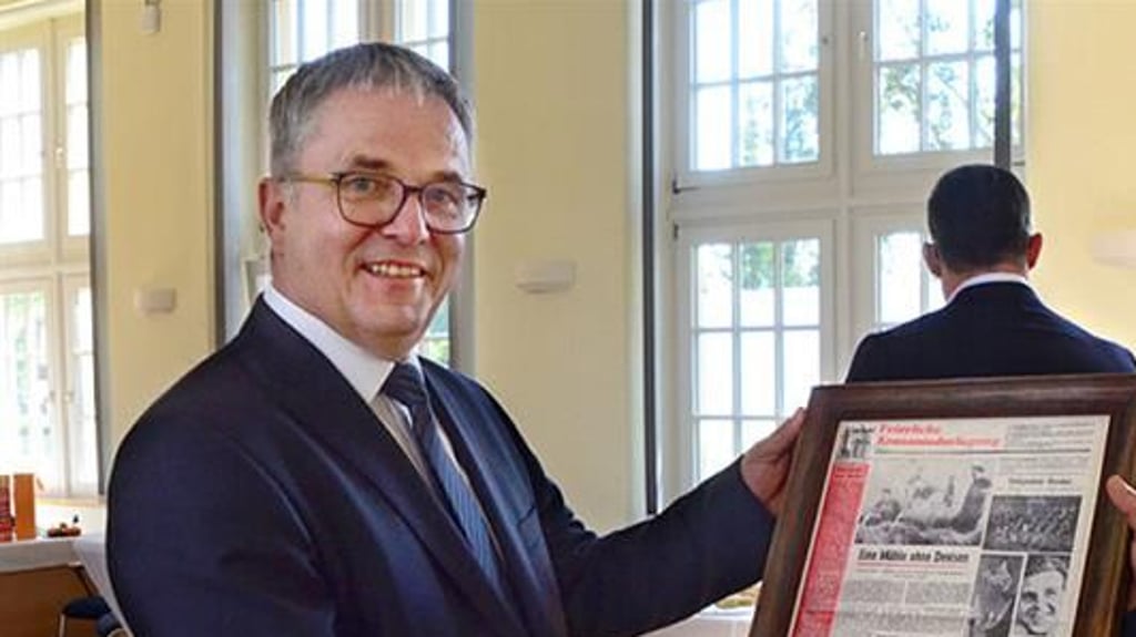 Michael Ziche (CDU) vor einem Monat bei der Feier anlässlich seines Geburtstages.