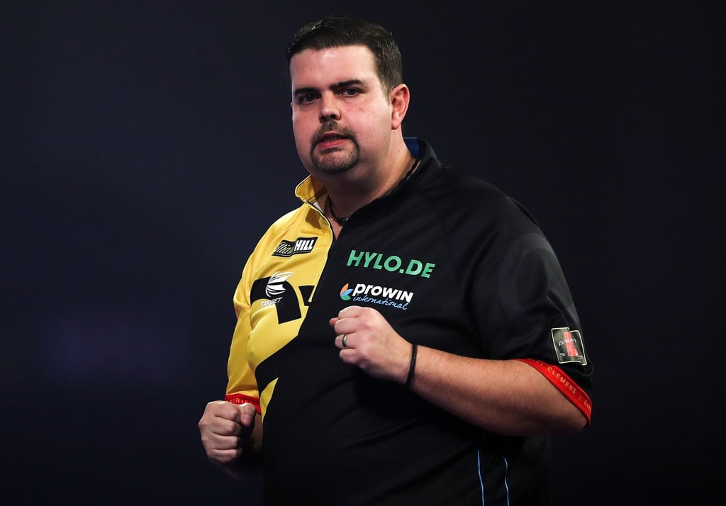 Wirft für Deutschland bei der Darts-EM: Gabriel Clemens.