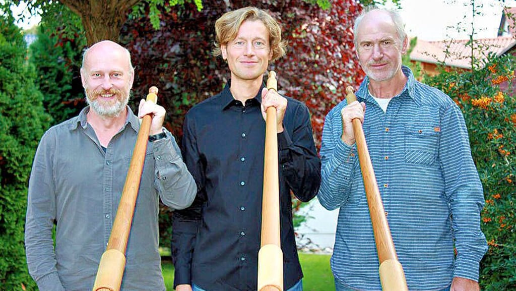 Die Hornisten vom MDR-Sinfonieorchester als „Leipziger AlpHornisten“ spielen am Sonnabend.