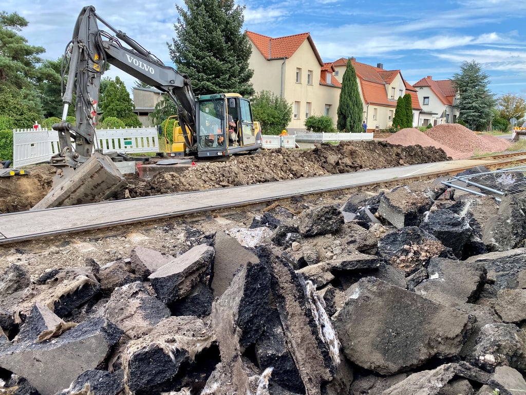 Während der Bauarbeiten.