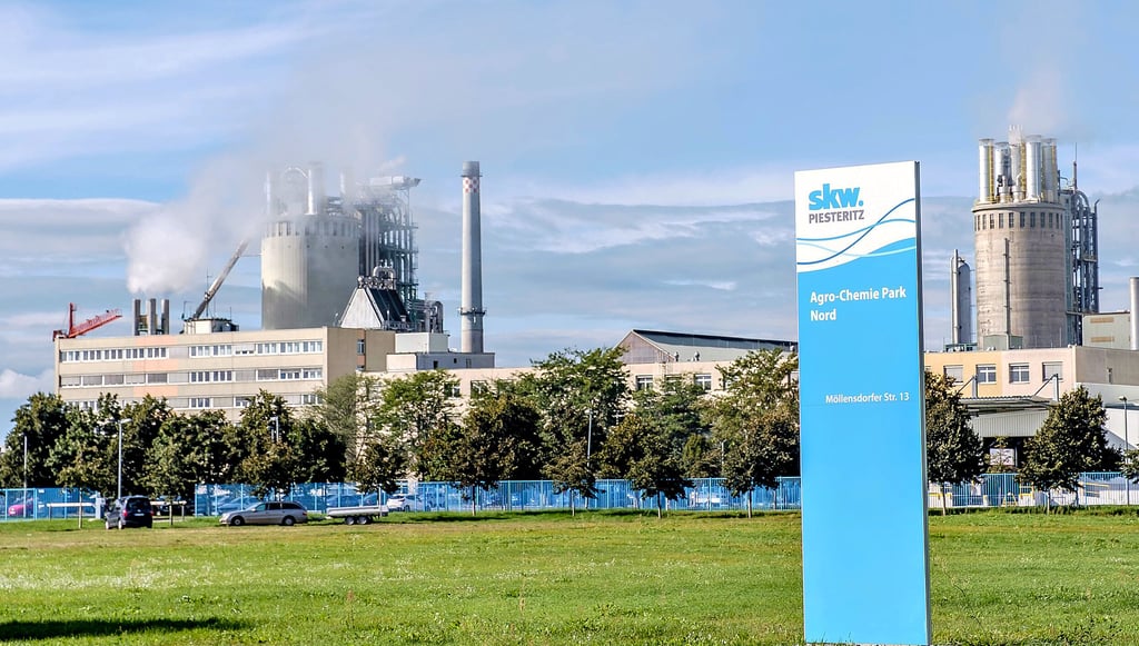 Blick in den Piesteritzer Agro-Chemie-Park, dort bereiten steigende Gaspreise gegenwärtig erhebliche Probleme.