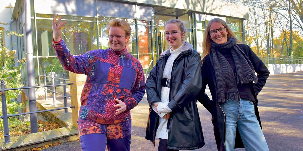 Die neuen FSJler am Theater Eisleben: Lars Hartwig, Jenny Schäfer und Theresa Vorwerk (von links).