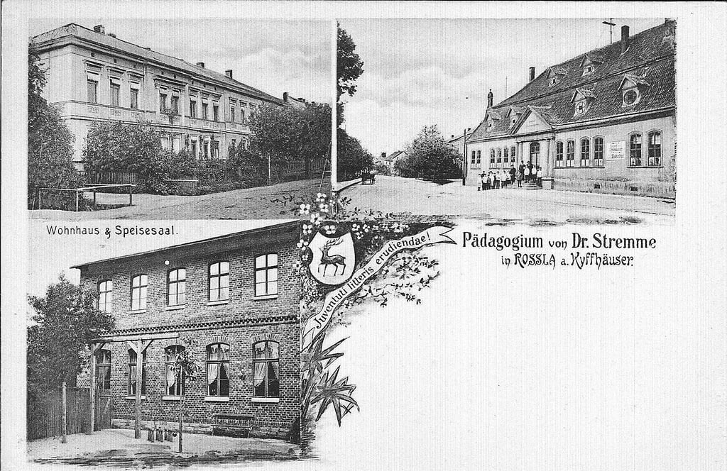 Die Gebäude der höheren Lehranstalt von Dr. Stremme. 1719 als gräflichesZeughaus erbaut, hatte es, bis zu seinem schwer verständlichen Abriss, einesehr wechselvolle Geschichte.