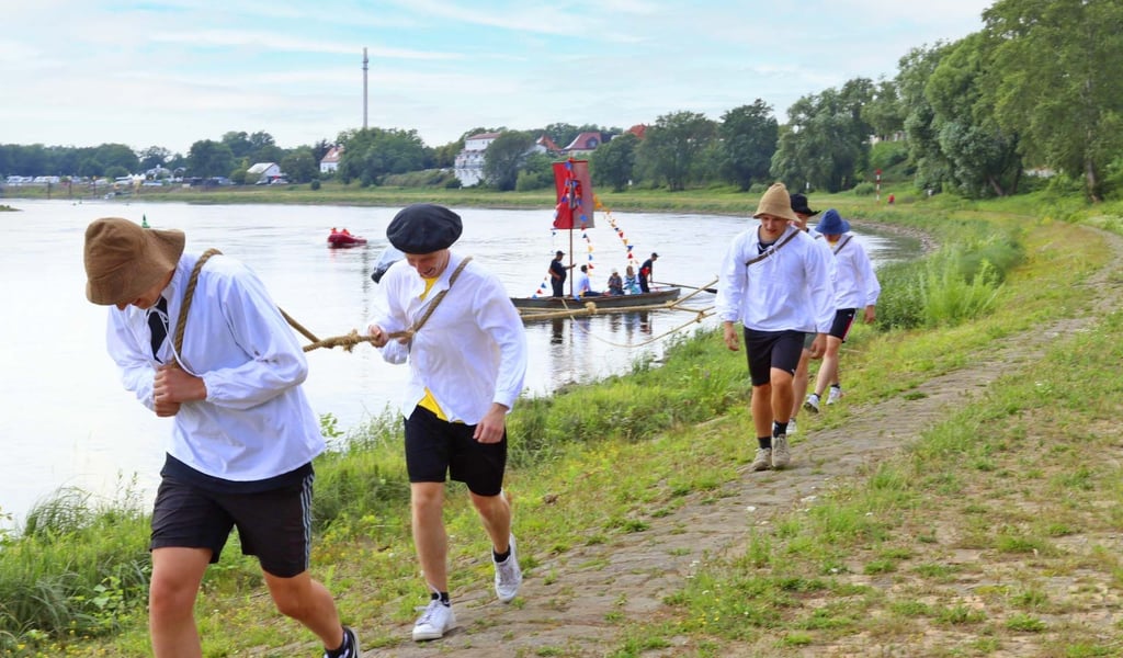 Beim Treidelfest in Coswig