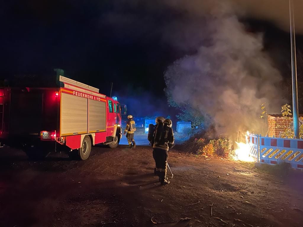 Auf dem Werstoffhof in Harzgerode kam es zu einem Brand