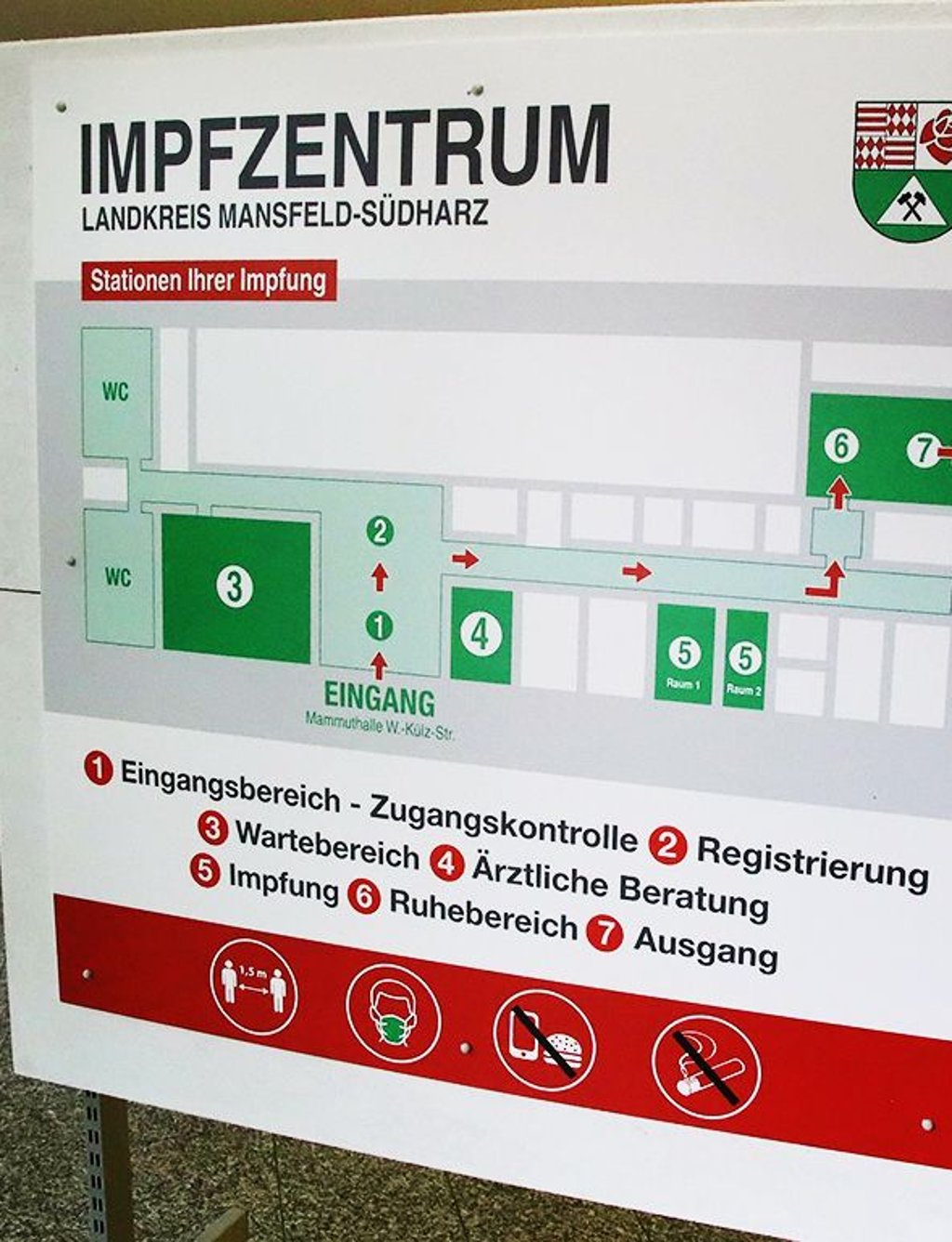 Das einstige Impfzentrum in der Mammuthalle Sangerhausen