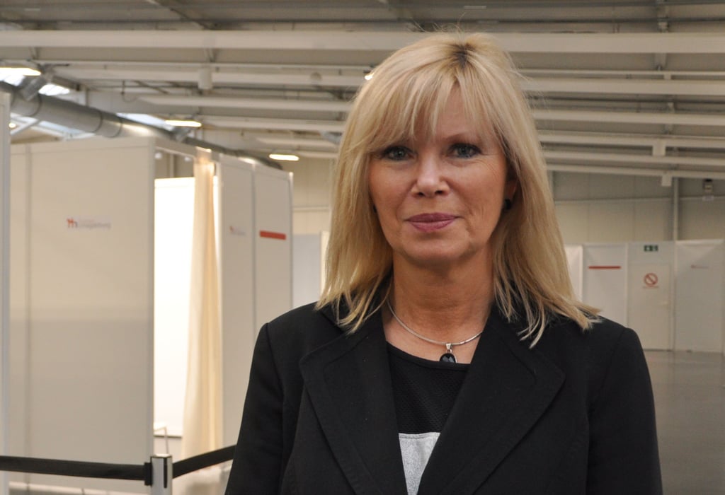 Die Magdeburger Sozialbeigeordnete Simone Borris, hier bei einem Besuch im inzwischen geschlossenen Impfzentrum der Landeshauptstadt, erwägt eine Kandidatur zur Oberbürgermeister-Wahl 2022.