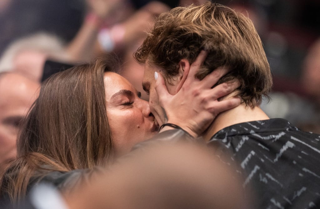 Nach dem Sieg bekam Alexander Zverev einen Kuss von seiner Freundin Sophia Thomalla.