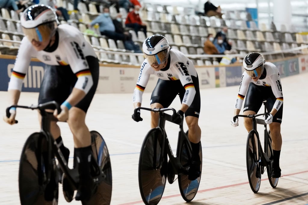 Sorgten für Gold in Roubaix: Lea Sophie Friedrich, Pauline Grabosch und Emma Hinze.