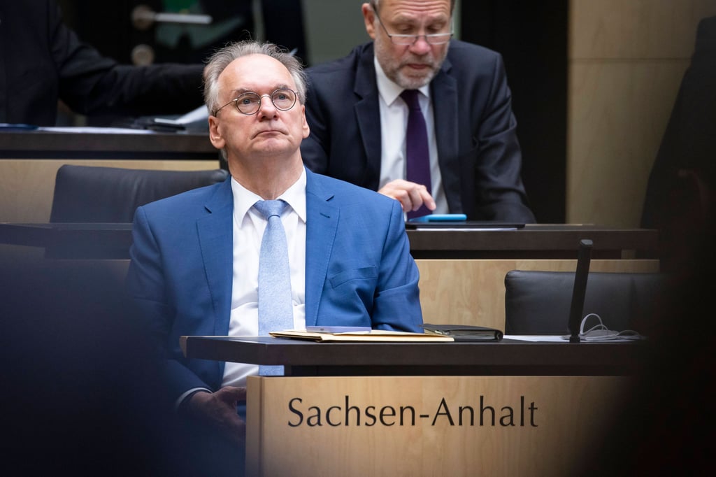 Sachsen-Anhalts Ministerpräsident Reiner Haseloff bei einer Plenarsitzung im Bundesrat in Berlin