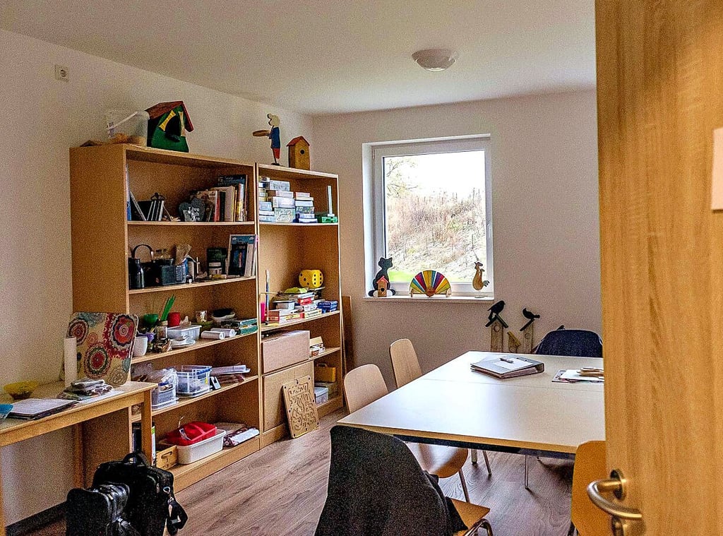 Blick in einen der Räume der neuen Häuser