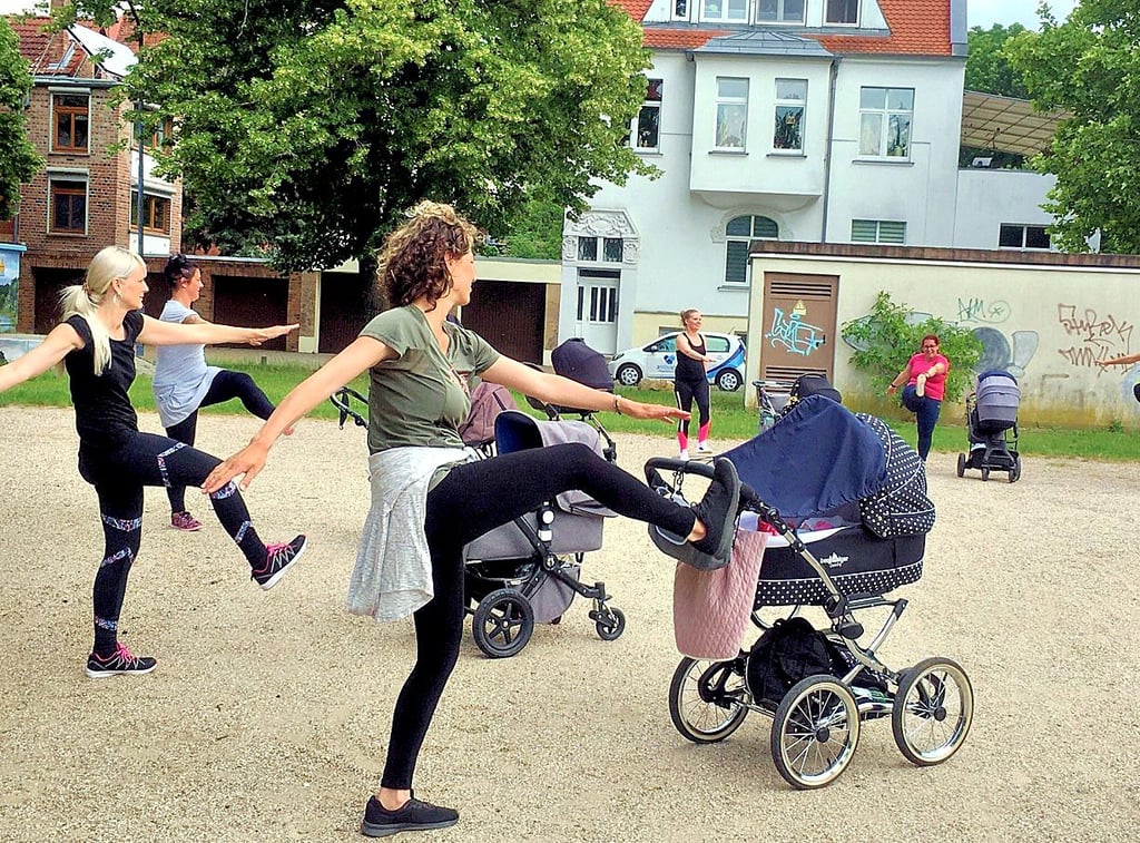 Auch mit Baby und Kinderwagen ist Sport möglich.