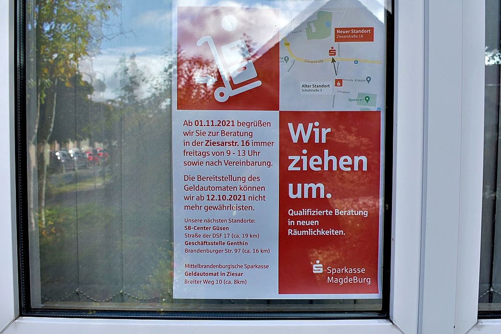 Vor wenigen Wochen informierte die Sparkasse über dien Umzug der Fliale in neue Räume.